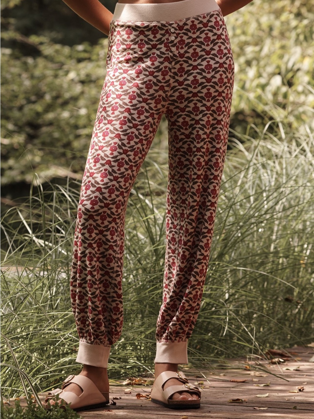 By Anthropologie Waffle-Knit Pajama Pants